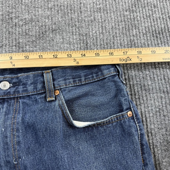 Levis 517 Jeans Mens 32x25 Blue Medium Wash Bootcut Mid Rise Denim Casual - Picture 5 of 8